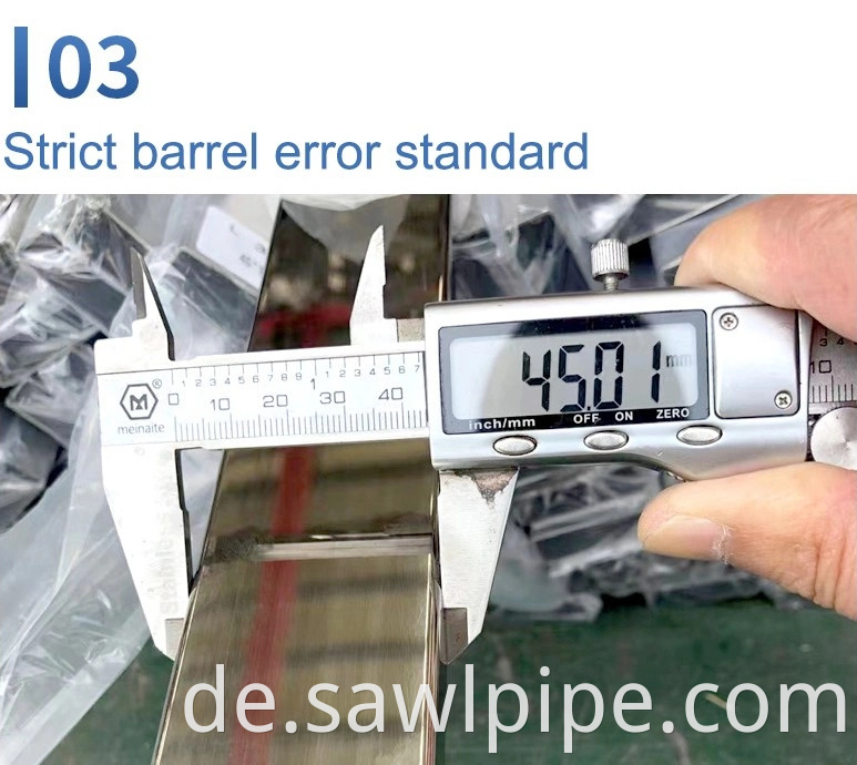 ASTM 304L Edelstahl -Schweißrohr Sanitär -Rohrleitungspreis Edelstahlrohr/Rohr